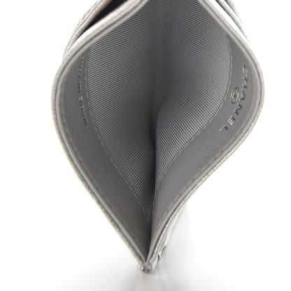 Chanel Metallic Lambskin Quilted Card Holder Silver 5 of 9