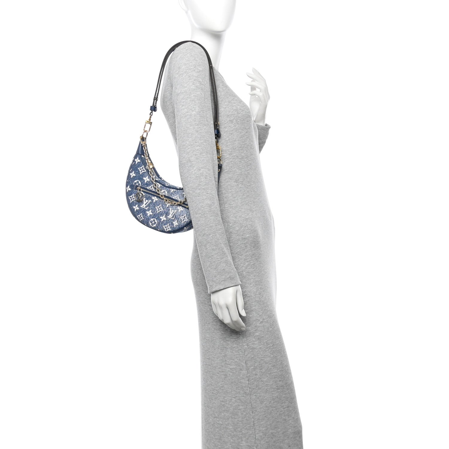 Louis Vuitton Monogram Jacquard Denim Loop Bleu 2 of 10