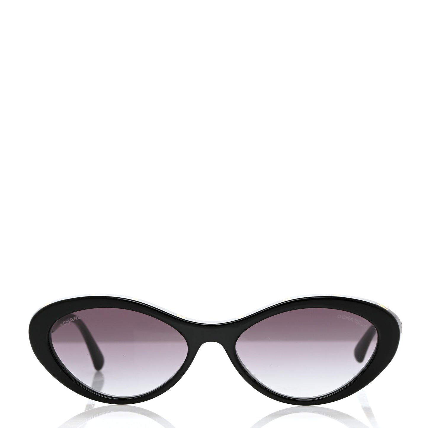 Acetate Oval Sunglasses 5416 Black Yellow
