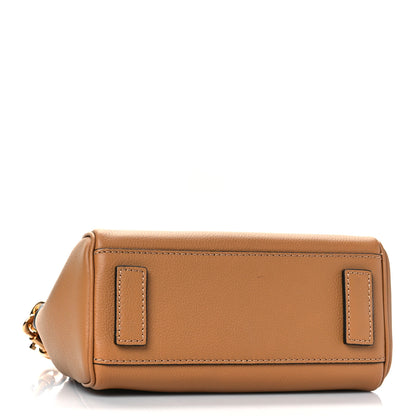 Versace Grained Calfskin Small La Medusa Top Handle Bag Brown 4 of 9