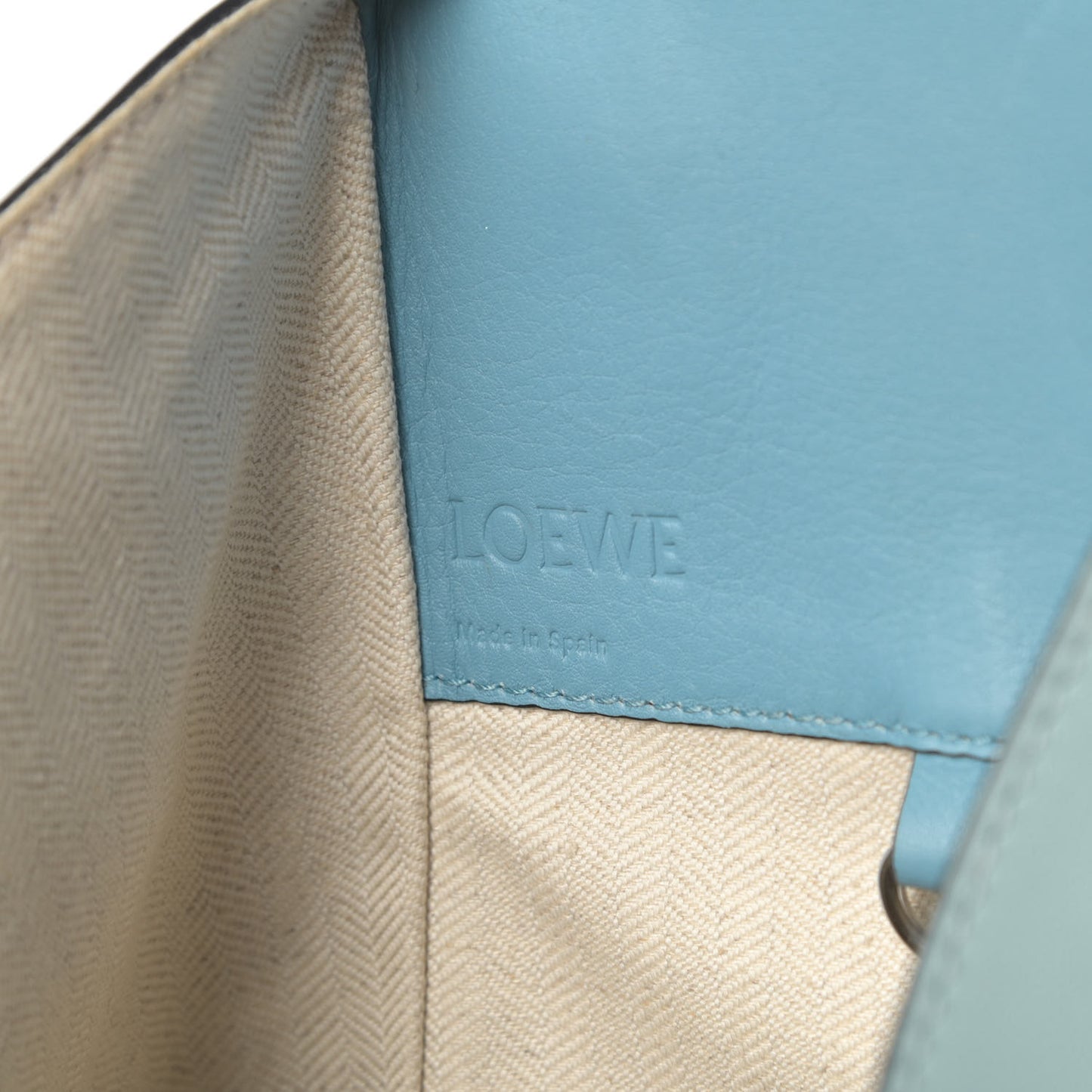 Calfskin Large Hammock Shoulder Bag Aqua Light Blue Stone