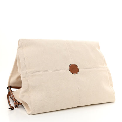Loewe Canvas Calfskin Cushion Tote Beige 4 of 8