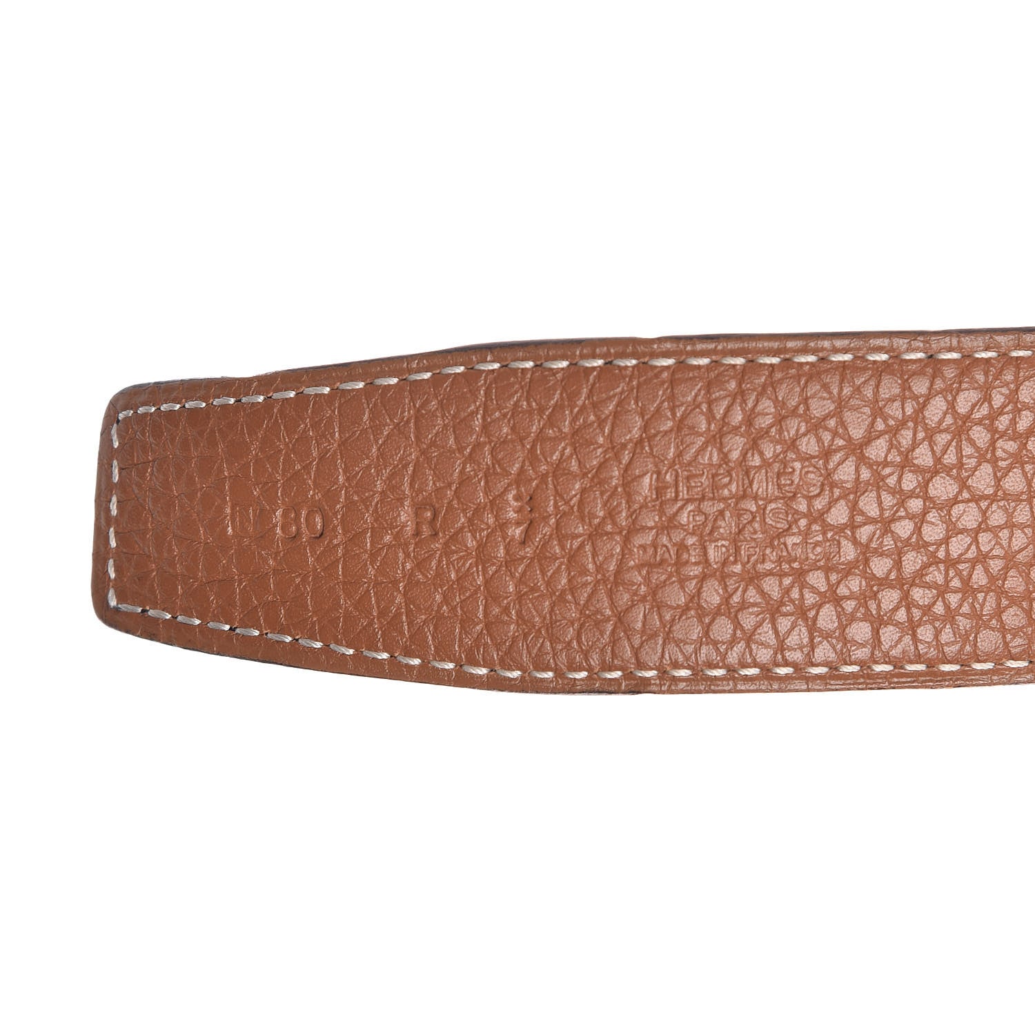 Hermes Box Togo 32mm H Belt 80 Black Gold 5 of 7