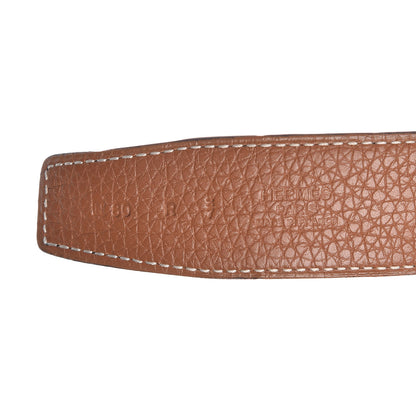 Hermes Box Togo 32mm H Belt 80 Black Gold 5 of 7