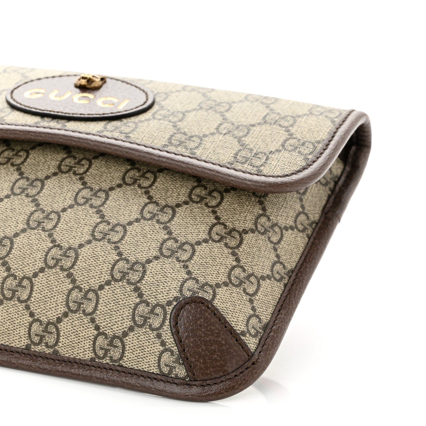 GG Supreme Monogram Neo Vintage Web Belt Bag Brown