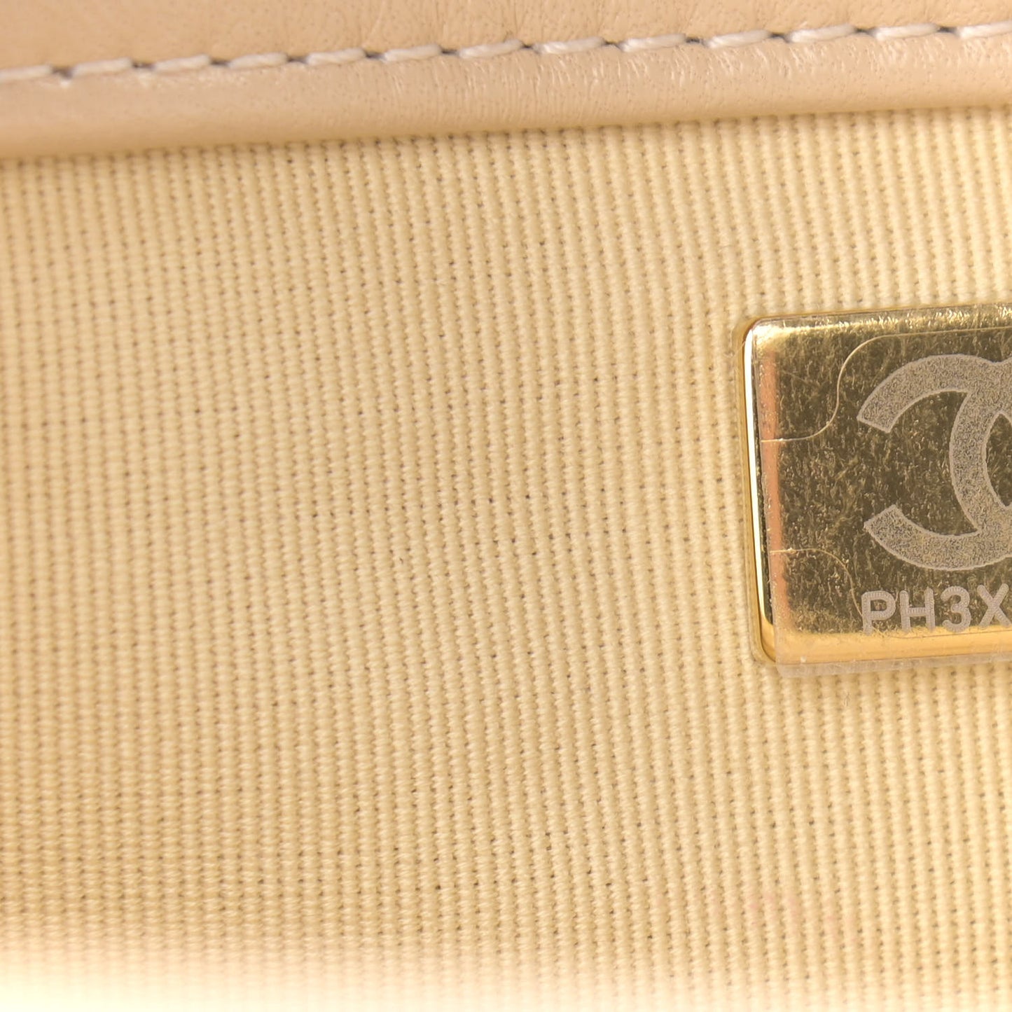 Lambskin Quilted Large Chanel 19 Flap Beige