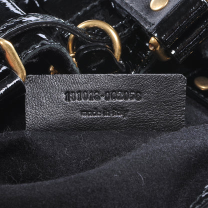 Saint Laurent Patent Croc Overseas Tote Black 6 of 7