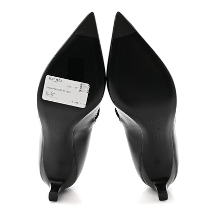 Hermes Calfskin Kiara 40 Pumps 36 Black 6 of 9