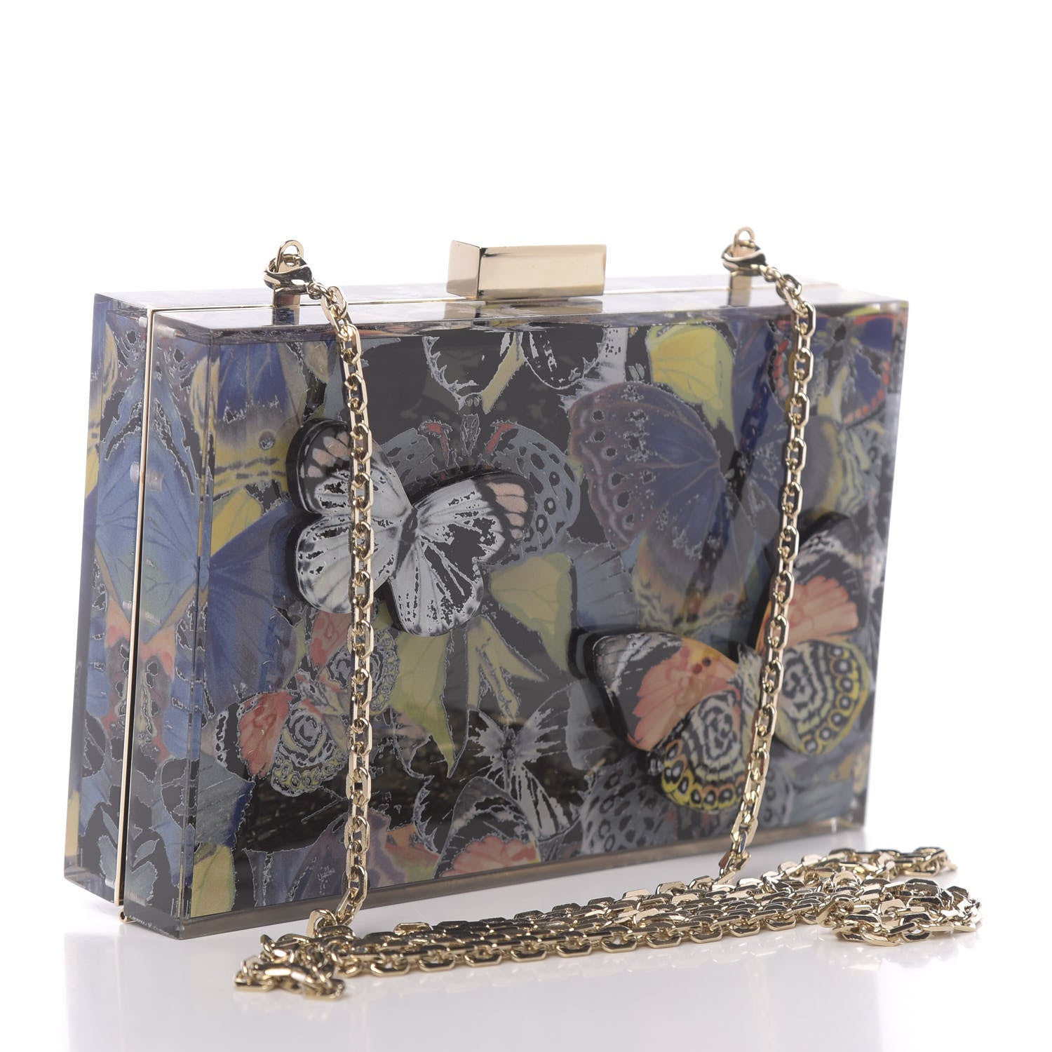 Valentino Garavani Plexiglass Camubutterfly Minaudiere Bag Multicolor 3 of 9