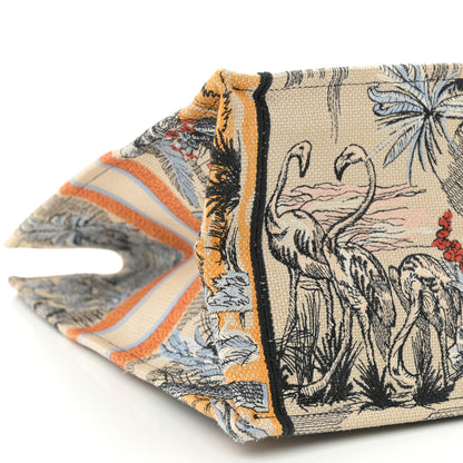 Christian Dior Canvas Embroidered Toile De Jouy Tropicalia Large Book Tote Denim Blue 9 of 11