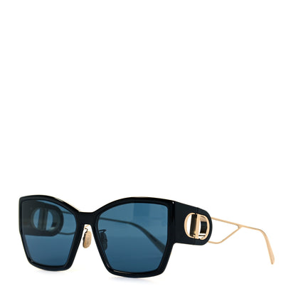 Christian Dior Rectangular 30 Montaigne 1 Sunglasses Black Gold 1 of 7