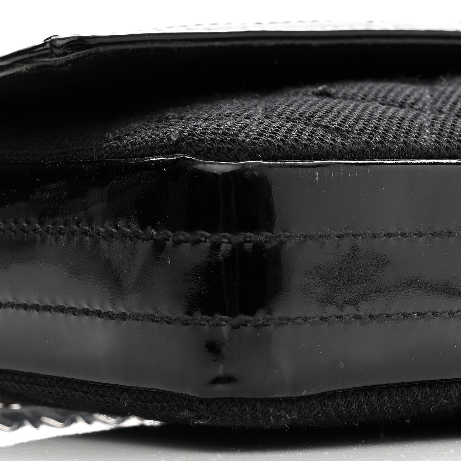 Chanel Jersey Patent Quilted 2.55 Reissue East West Flap Black 9 of 13