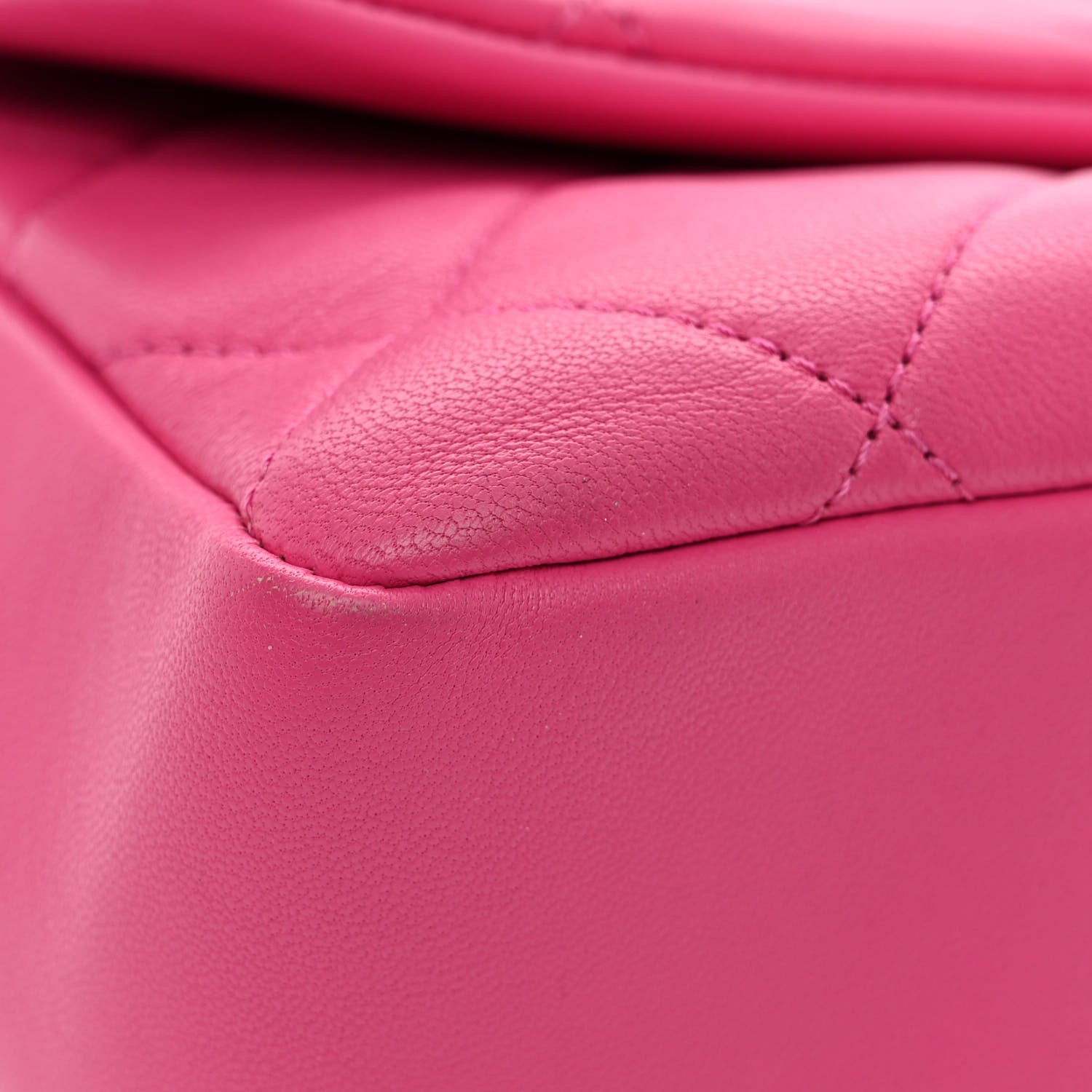 Chanel Lambskin Quilted Resin Bi-Color Chain Flap Bag Pink 11 of 13