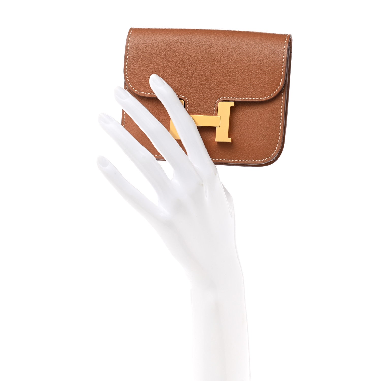 Hermes Evercolor Constance Slim Wallet Gold 3 of 9