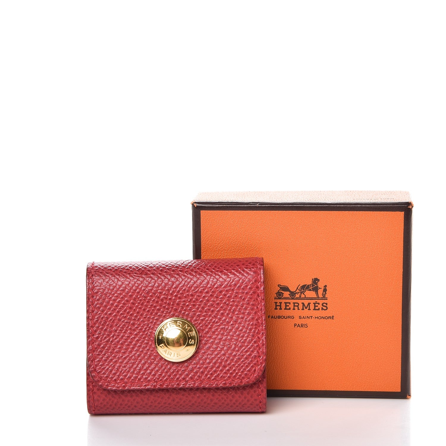 Hermes Courchevel Post It Notepad Holder PM Rouge Vif 6 of 6