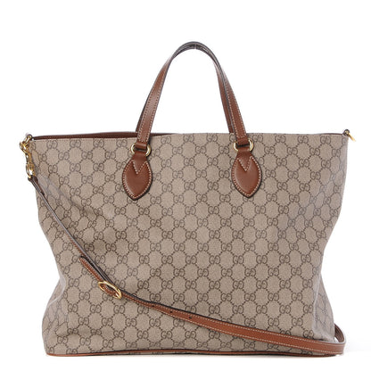 Gucci Soft GG Supreme Monogram Medium Crossbody Tote Beige Cuir 1 of 9