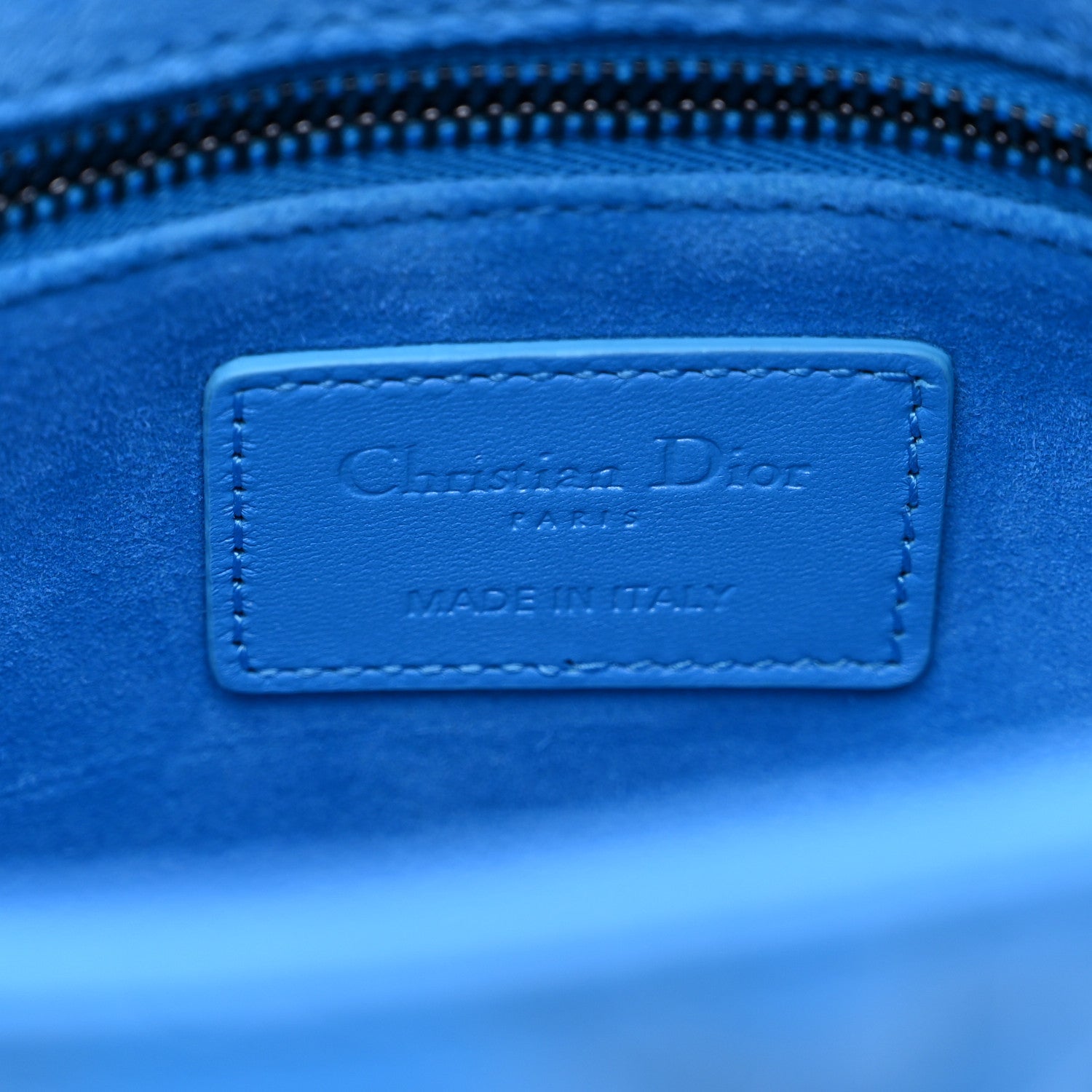 Christian Dior Lambskin Cannage Small Lady Dior Bright Blue 6 of 10