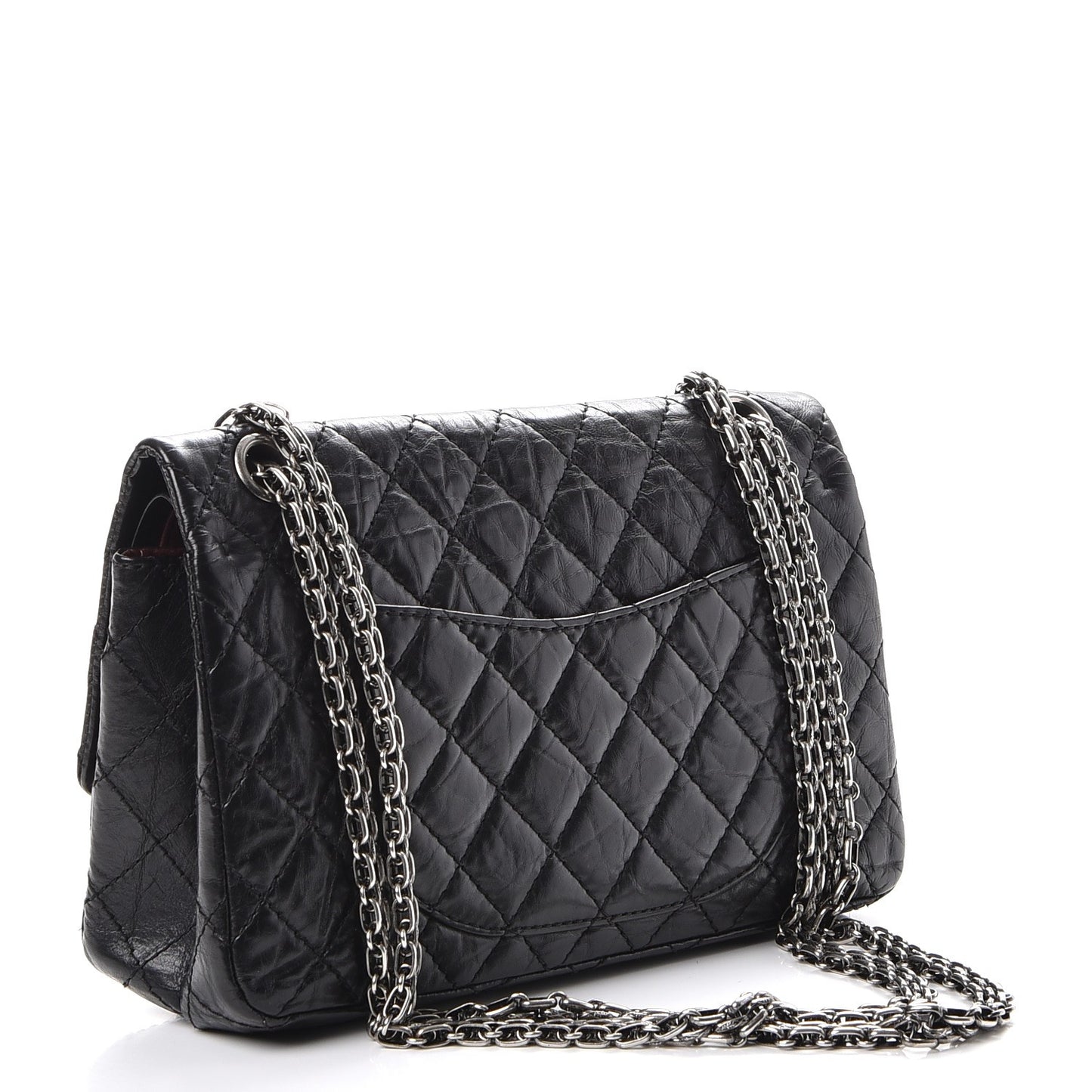 Aged Calfskin Quilted 2.55 Reissue 225 Flap Black