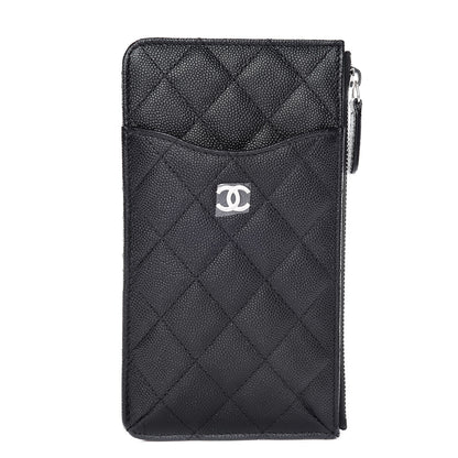 Chanel Caviar Quilted Classic Flat Wallet Pouch Black 1 of 8