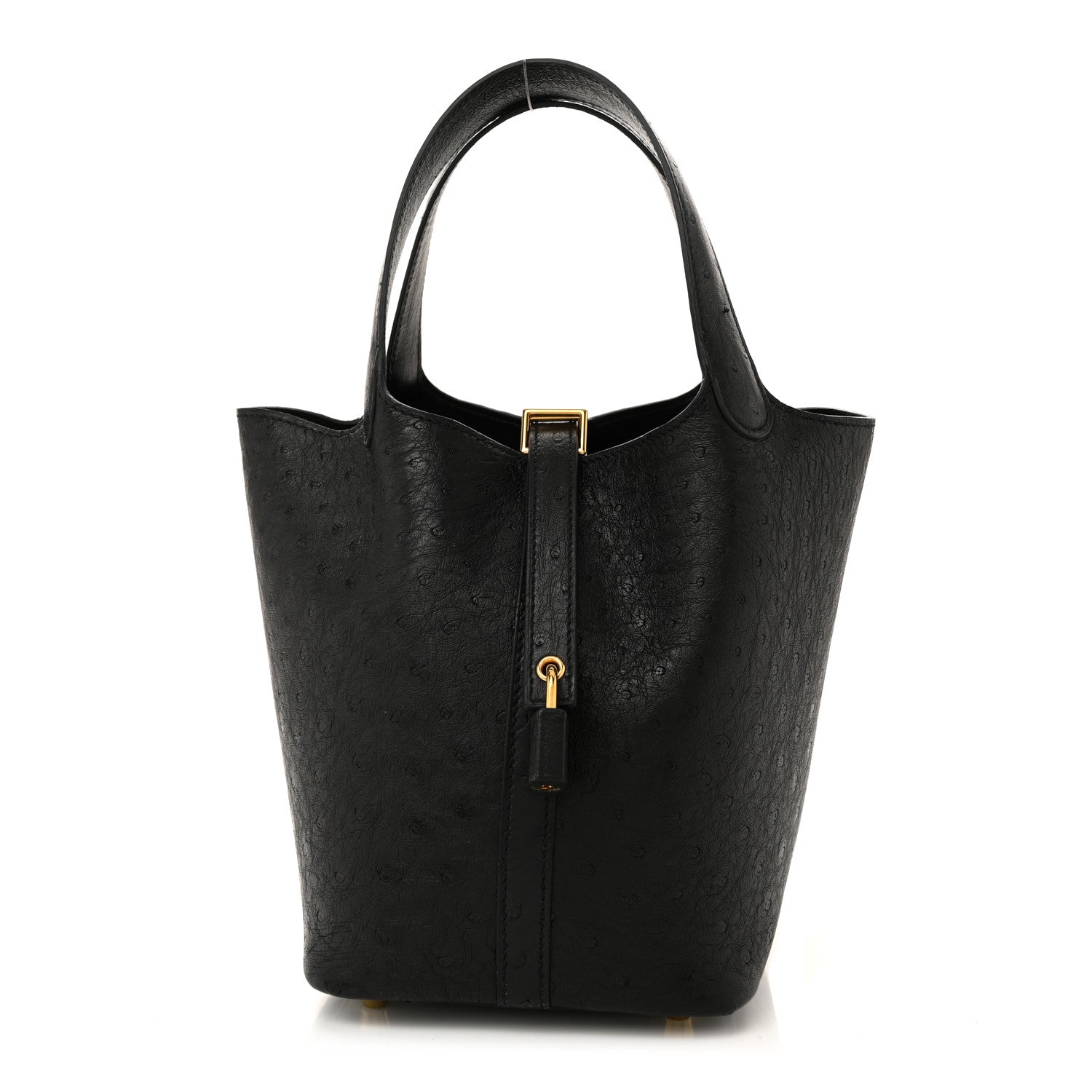 Hermes Ostrich Picotin Lock 18 Black 1770716 – FASHIONPHILE