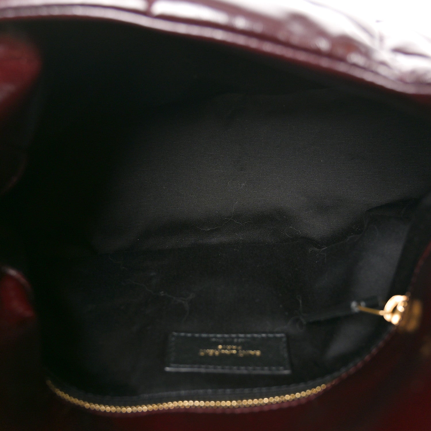 Saint Laurent Patent Quilted Small Loulou Puffer Monogram Chain Satchel Barolo Red 5 of 10