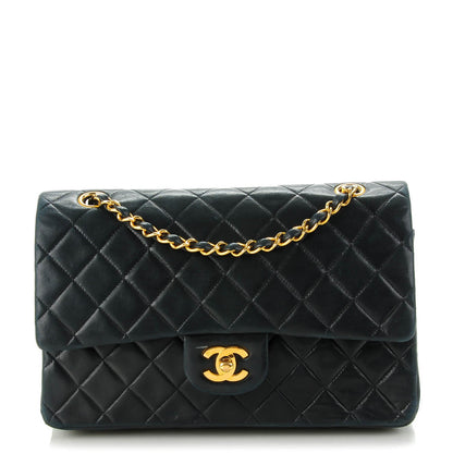 Chanel Lambskin Quilted Medium Double Flap Black 1 of 13