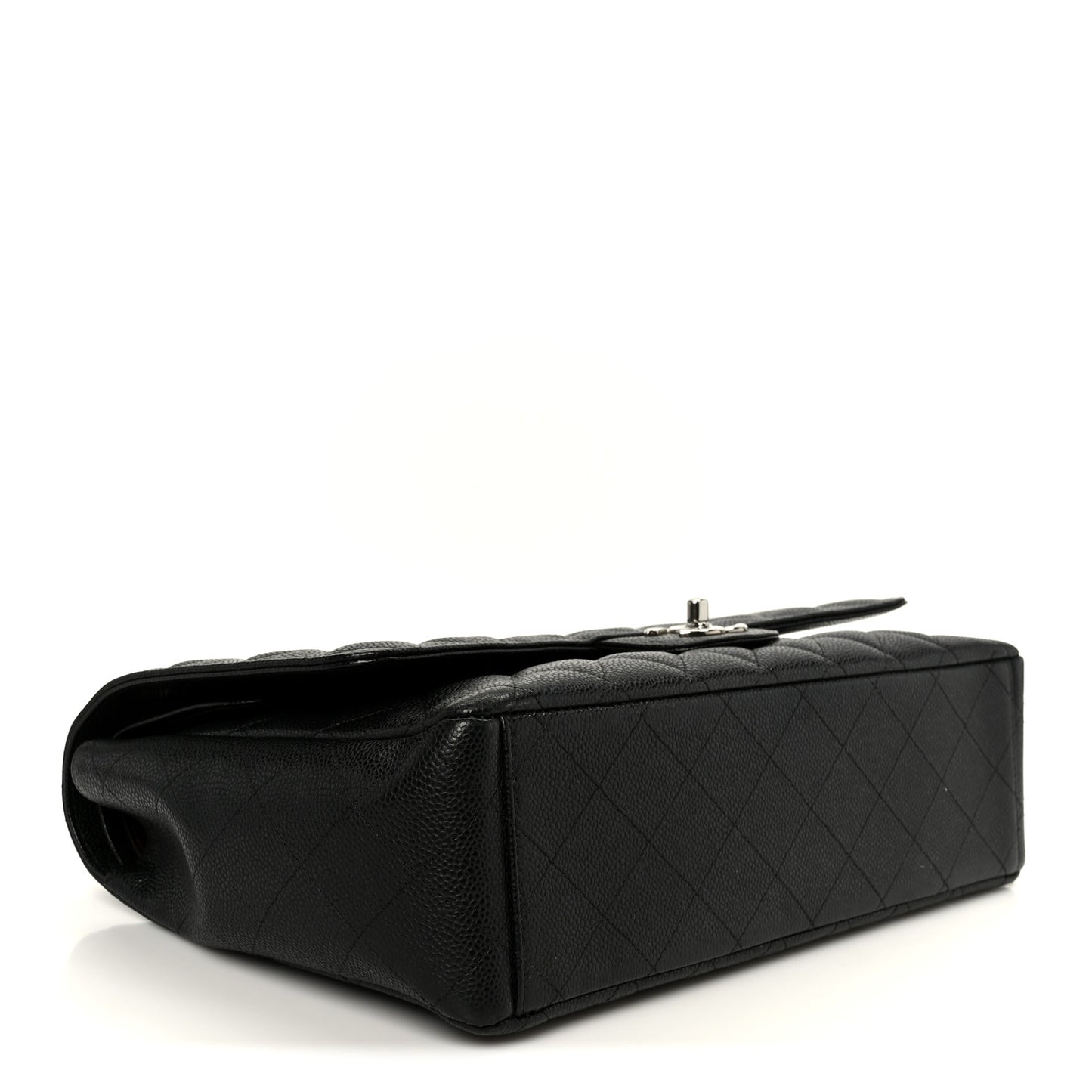 Caviar Quilted Maxi Double Flap Black