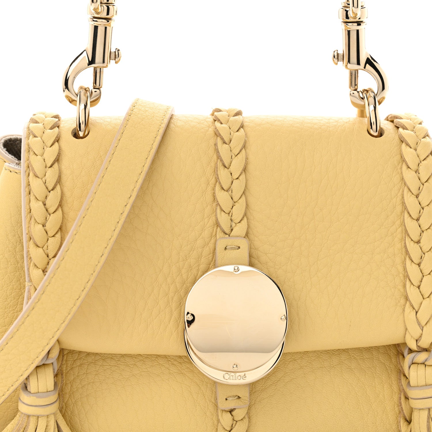 Chloe Grained Calfskin Mini Penelope Soft Shoulder Bag Softy Yellow 8 of 10