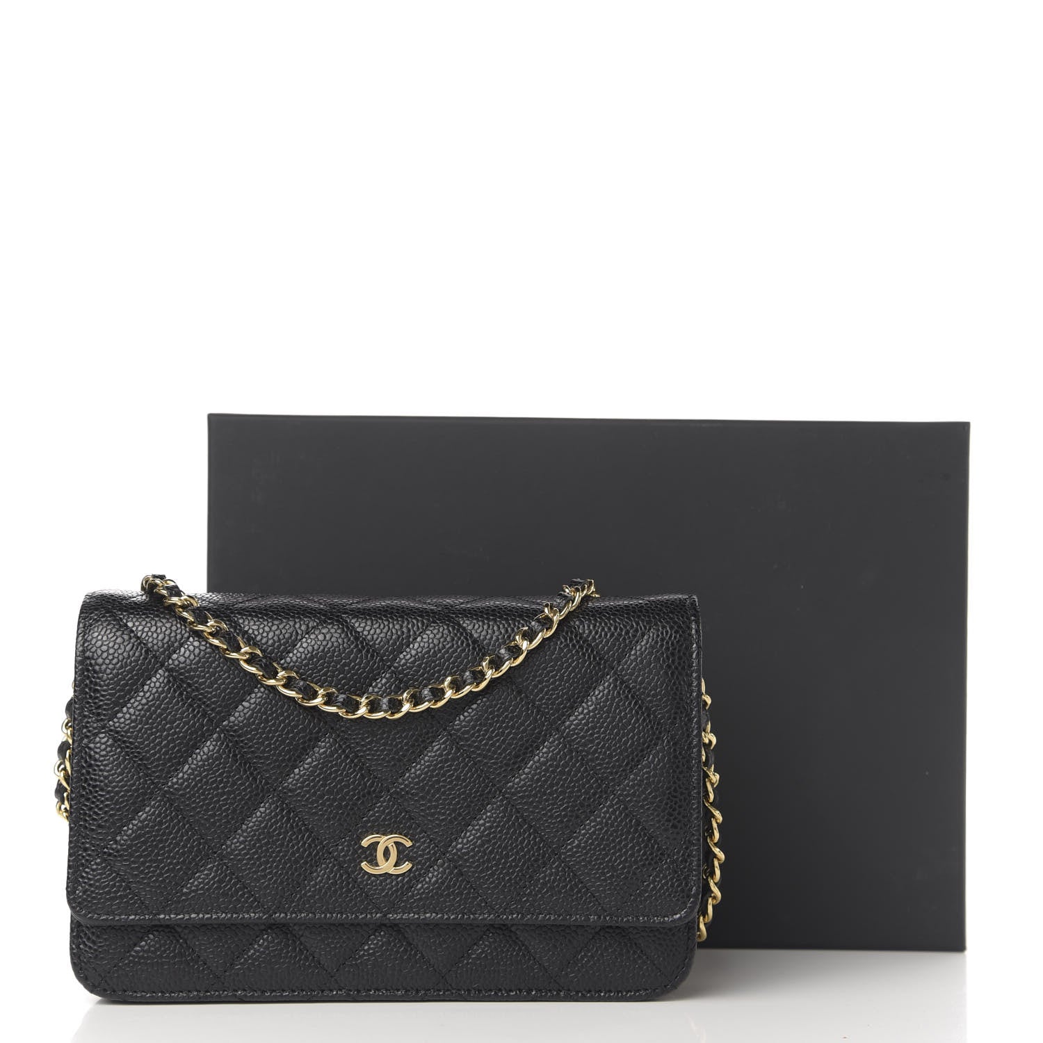 Chanel Caviar Quilted Wallet On Chain WOC Black 13 of 13