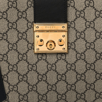 Gucci GG Supreme Monogram Medium Padlock Shoulder Bag Black 8 of 10