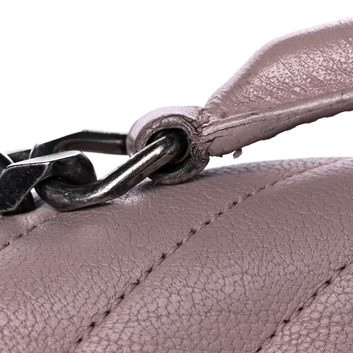 Sheepskin Matelasse Chevron Monogram Medium College Bag Rose Poudre
