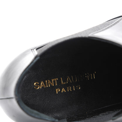 Saint Laurent Calfskin Classic Paris Ela 80 Ankle Boots 37 Black 8 of 9