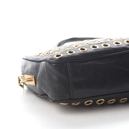 Prada Nappa Metal Grommet Bauletto Black 6 of 7