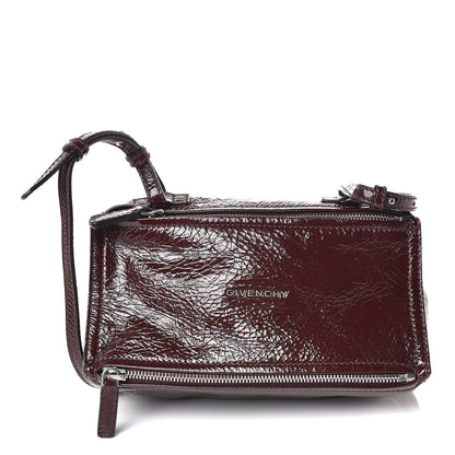 Givenchy Crinkled Patent Deerskin Mini Pandora Aubergine 1 of 8