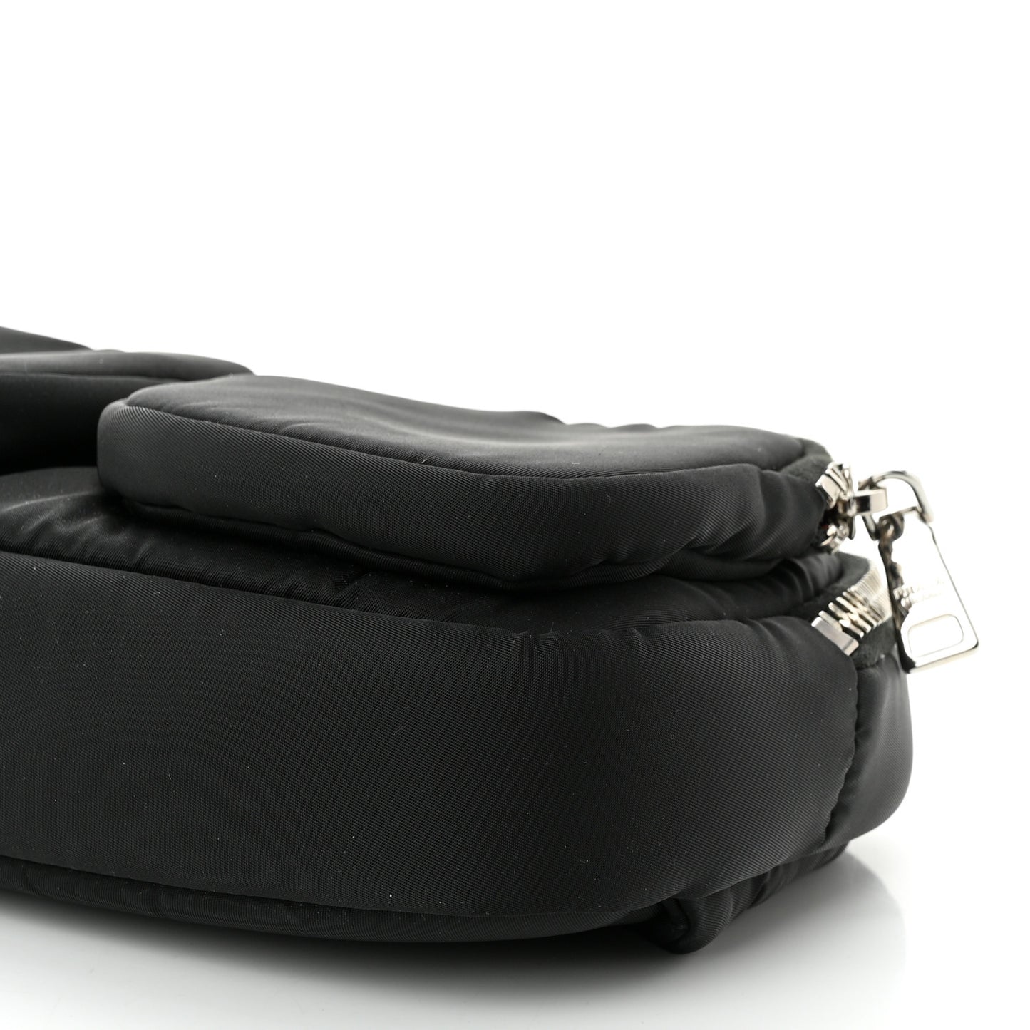 Tessuto Nylon Pocket Cargo Belt Bag Black Fuoco