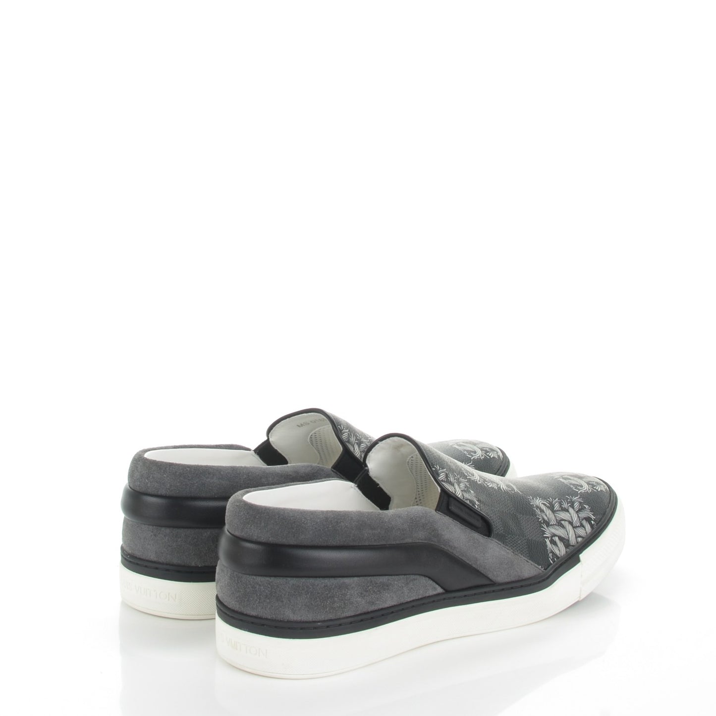 Damier Graphite Rope Twister Slip On 8.5 White