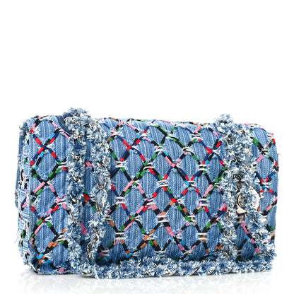 Chanel Woven Denim Medium Flap Multicolor 3 of 9
