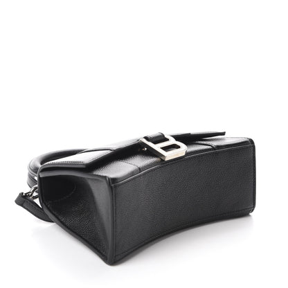 Balenciaga Grained Calfskin Hourglass Top Handle Bag XS Black 4 of 11