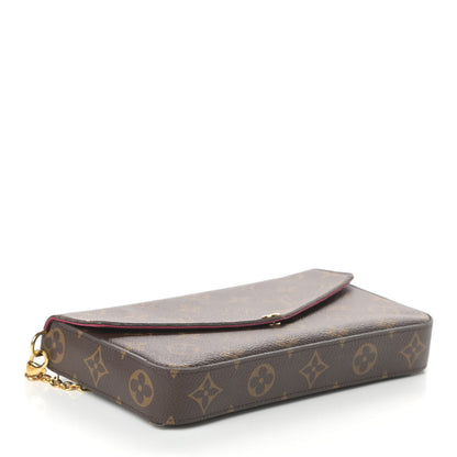 Louis Vuitton Monogram Pochette Felicie Chain Wallet Fuchsia 5 of 10