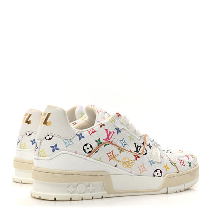 Louis Vuitton LV X TM Calfskin Monogram Multicolor Womens LV Trainer Sneakers 39 White 6 of 10