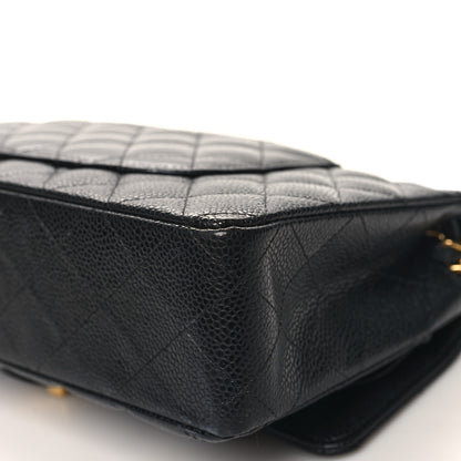 Chanel Caviar Quilted Medium Double Flap Black 12 of 13