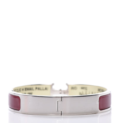 Hermes Enamel Narrow Clic Clac H Bracelet GM Rouge De Chine 4 of 5