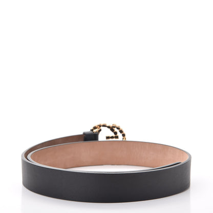 Gucci Calfskin Studded Interlocking G Belt 80 32 Black 3 of 9