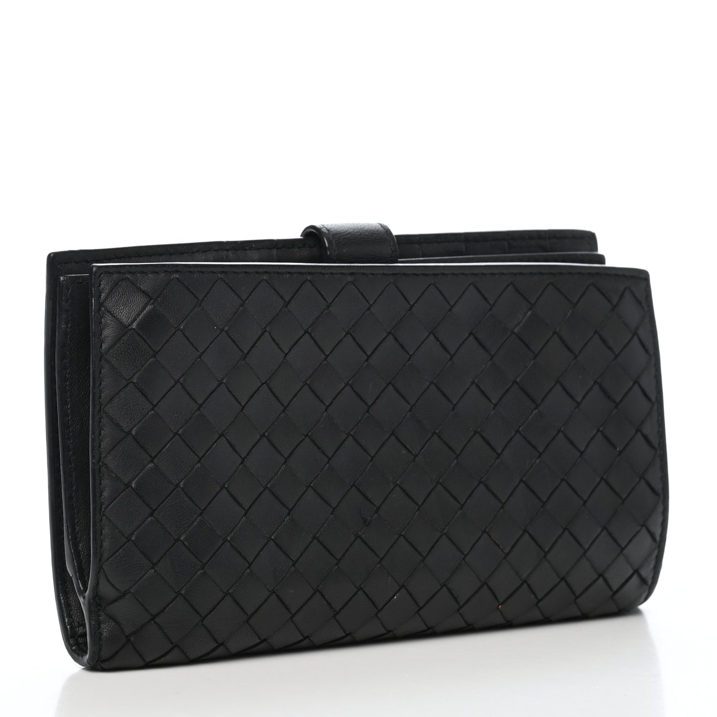 Nappa Intrecciato Continental Wallet Black
