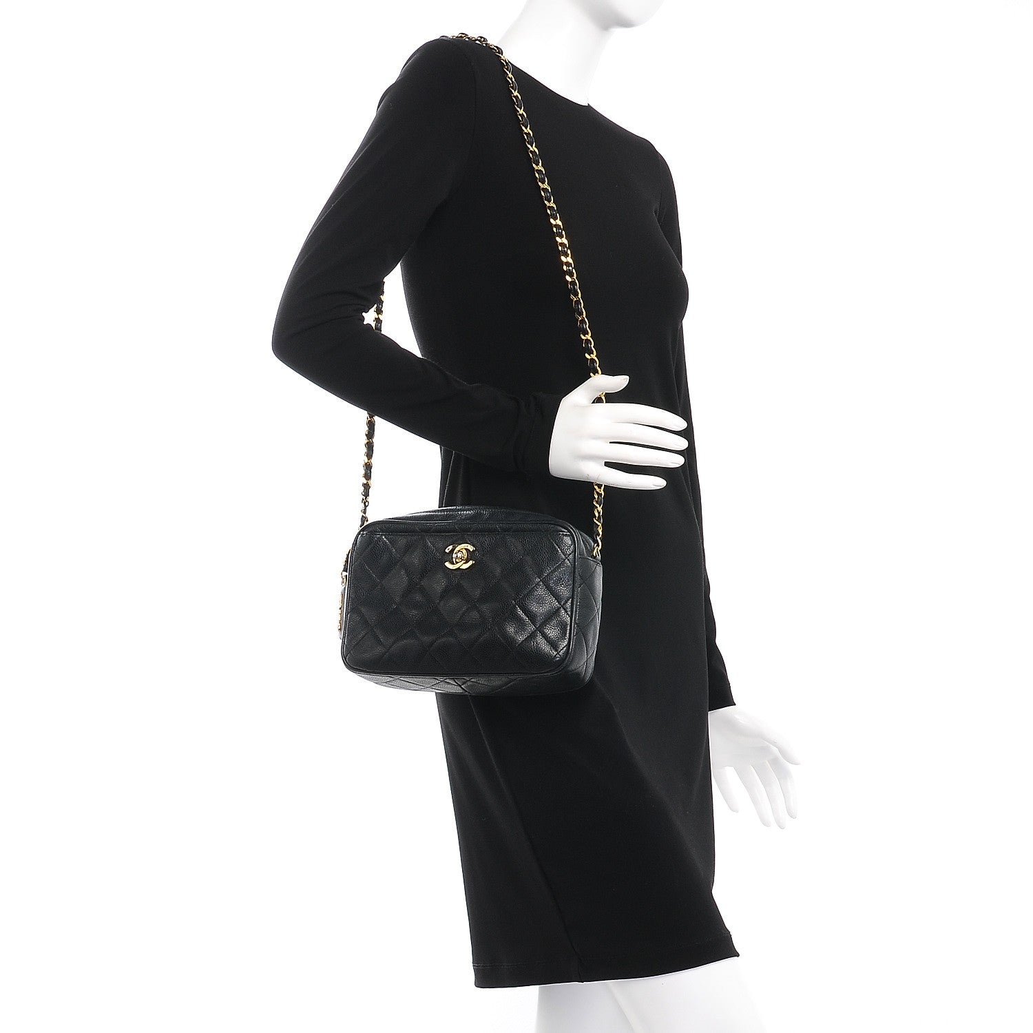 Chanel Caviar Quilted Camera Case Black 2 of 9