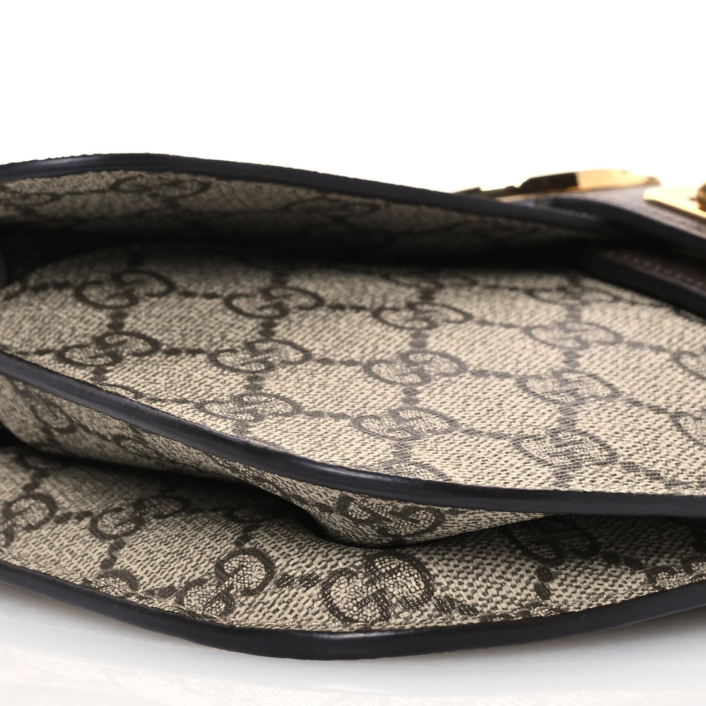 GG Supreme Monogram Textured Dollar Calfskin Blondie Belt Bag Beige Ebony New Acero
