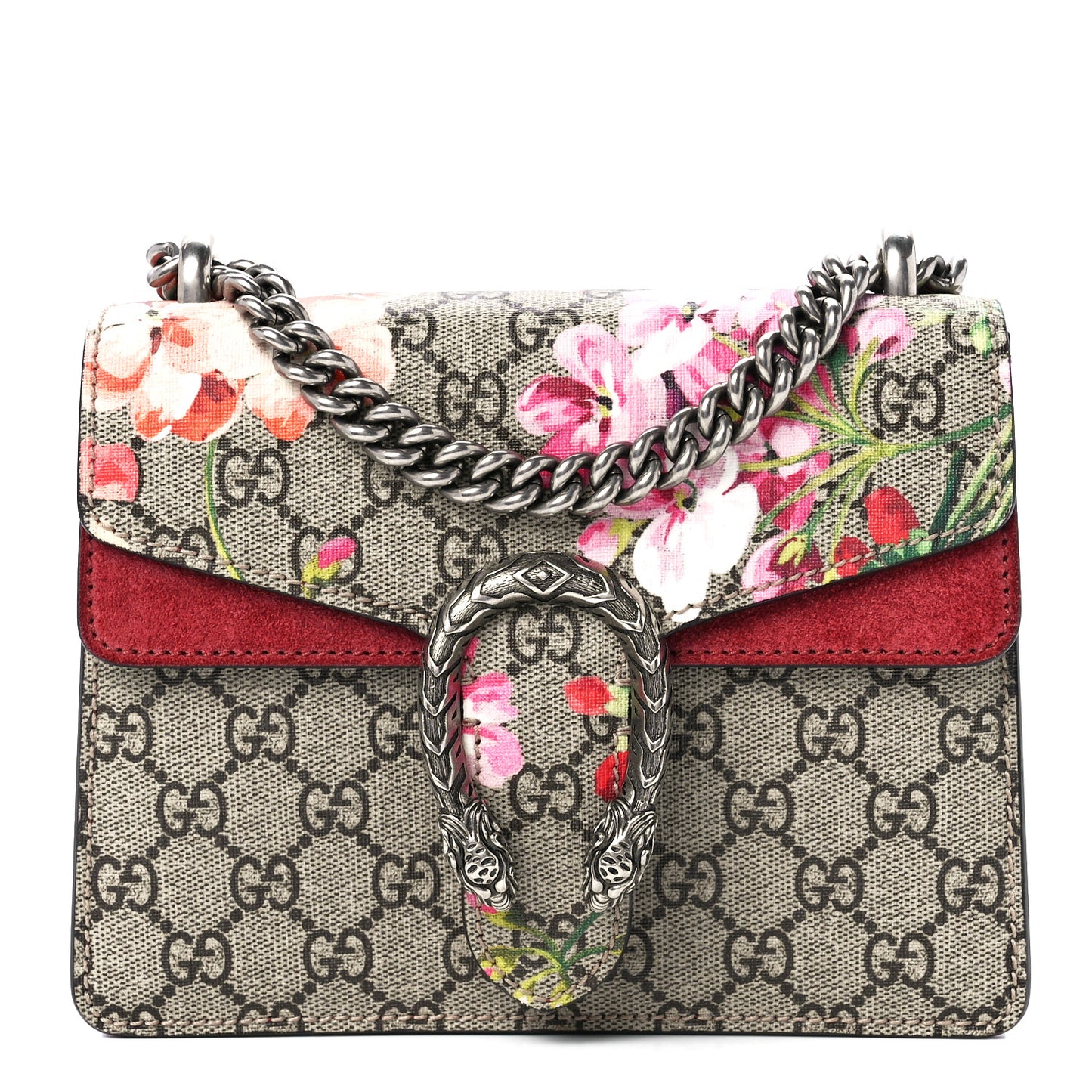 GG Supreme Monogram Blooms Mini Dionysus Shoulder Bag Beige Multicolor Dry Rose