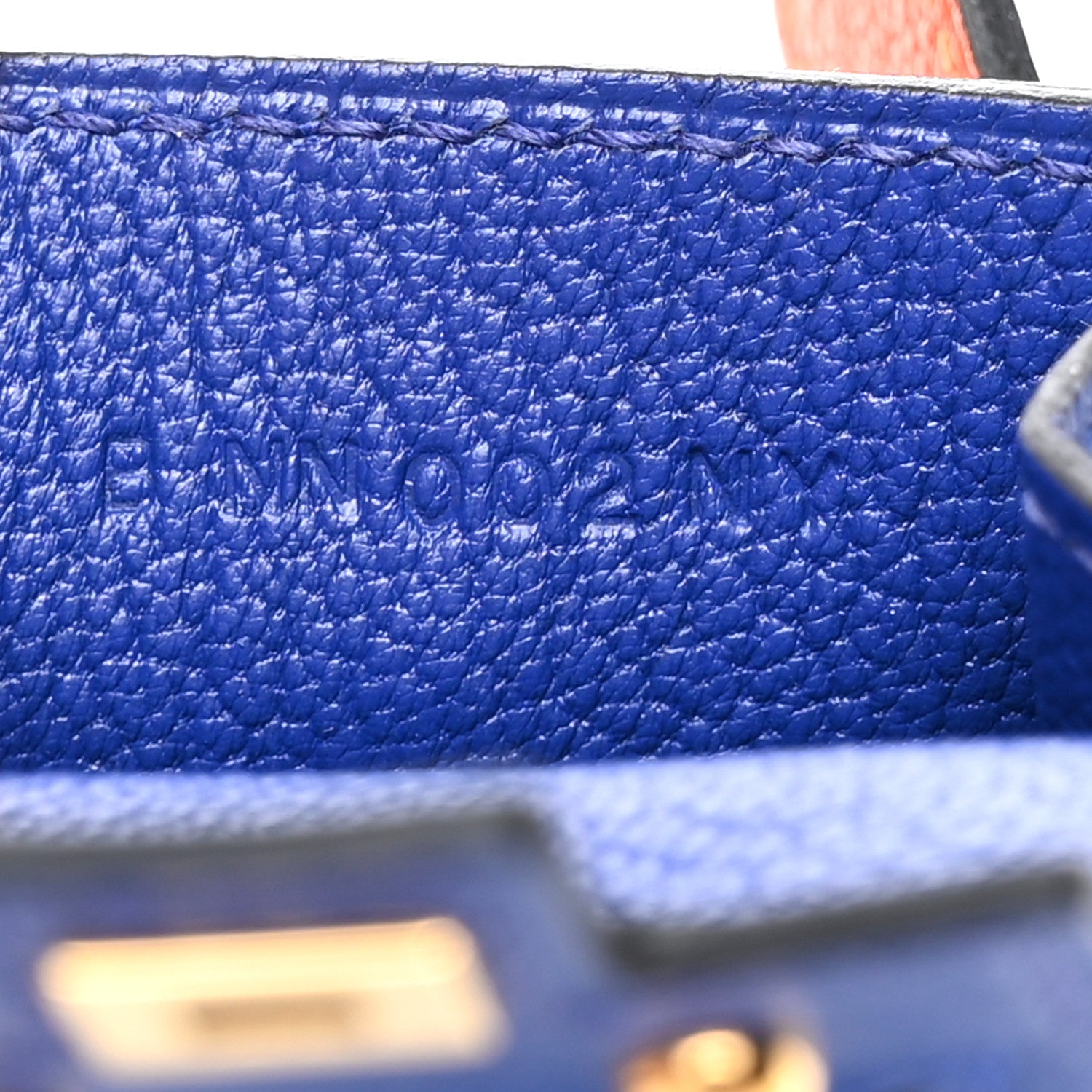 Hermes Tadelakt Chevre Mysore Kelly Quelle Idole Bag Charm Bleu Electrique Feu 4 of 6