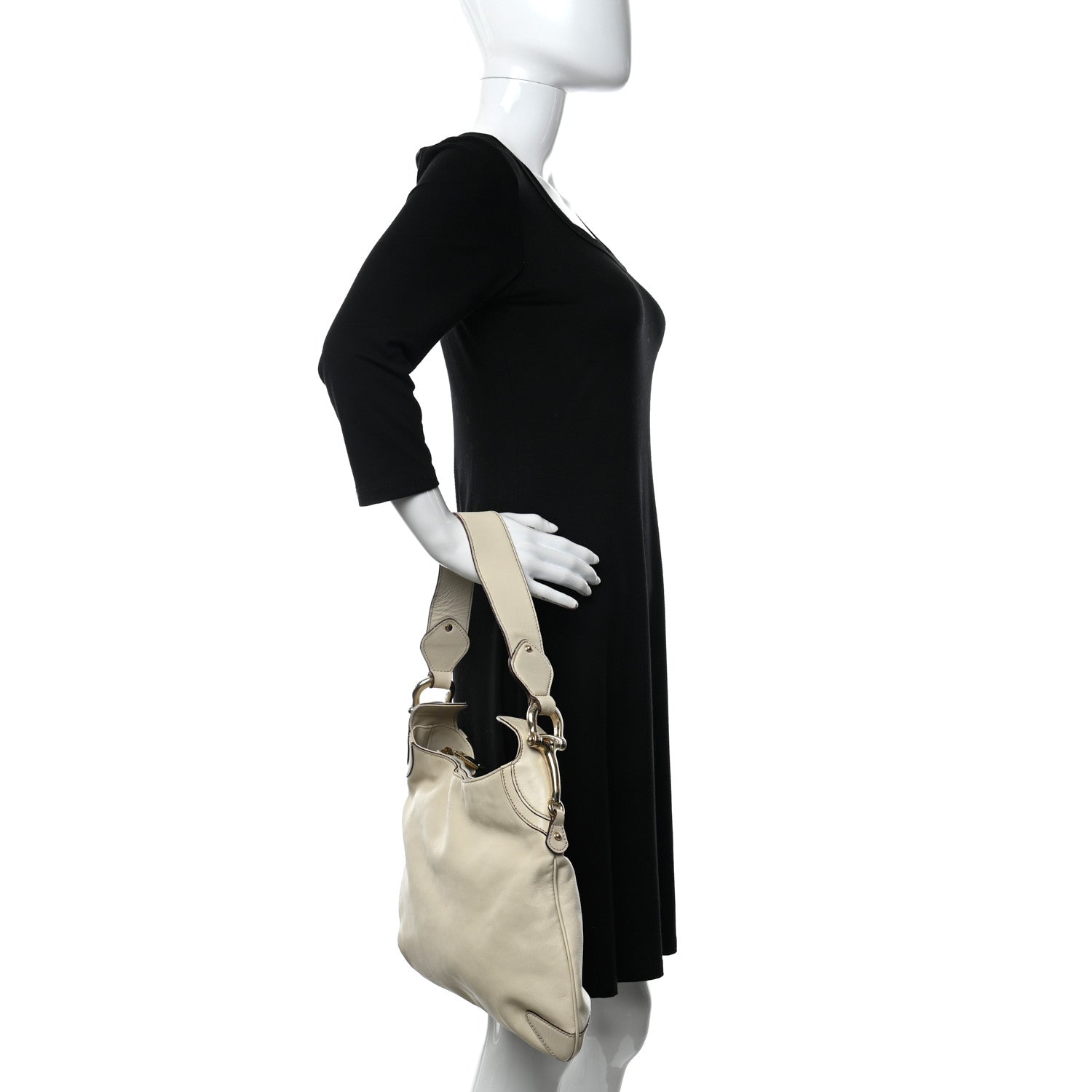 Gucci Calfskin Creole Hobo White 2 of 13