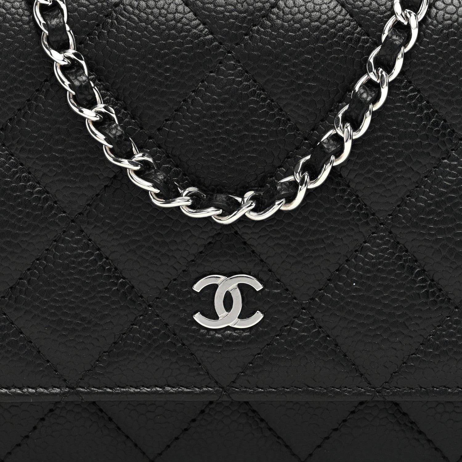Chanel Caviar Quilted Wallet on Chain WOC Black 8 of 11